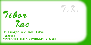 tibor kac business card